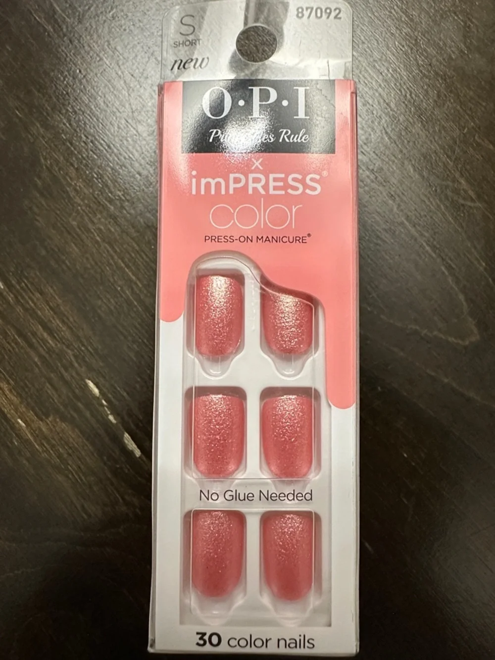OPI imPRESS Press-On Nails in Shimmery Pink short